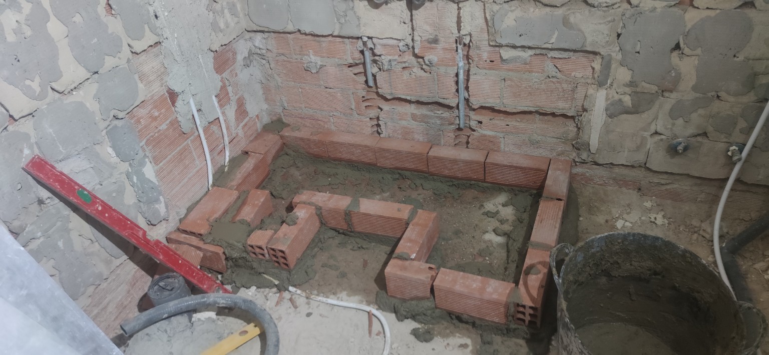 Construcción del plato de ducha