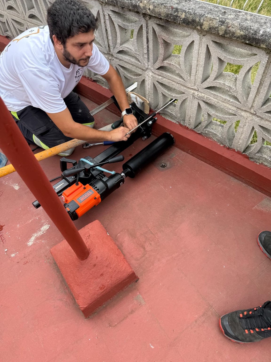 Fijación de la perforadora